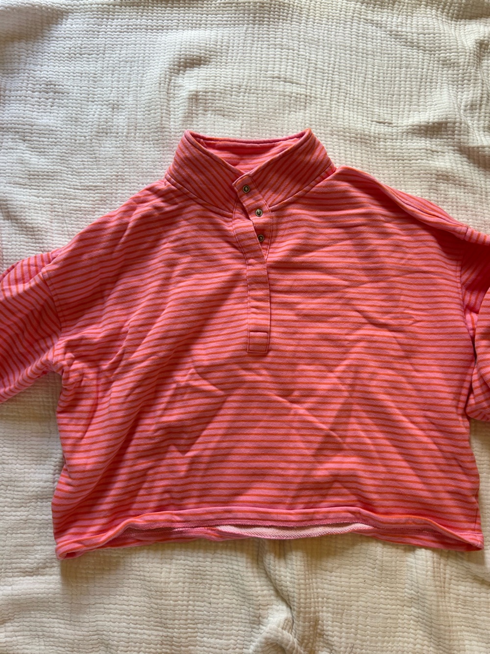 wild fable Coral Pink Striped Ribbed Pullover